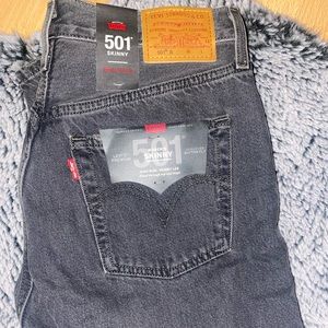 Levi’s 501 Skinny Jeans Dark Gray